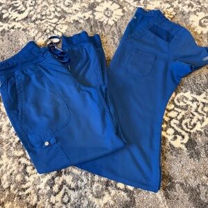 Med Couture Blue Joggers Scrub Set